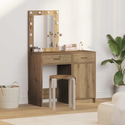 Novaro Öltözködőasztal 2 db Barna 50 x 41 x 135 cm Szerelt Fa
