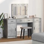 Novaro Öltözködőasztal 3 db Szürke 78,5 x 41 x 135 cm Szerelt Fa