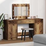 Novaro Öltözködőasztal 3 db Barna 78,5 x 41 x 135 cm Szerelt Fa