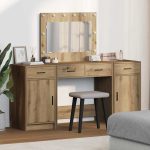 Novaro Öltözködőasztal 3 db Barna 78,5 x 41 x 135 cm Szerelt Fa