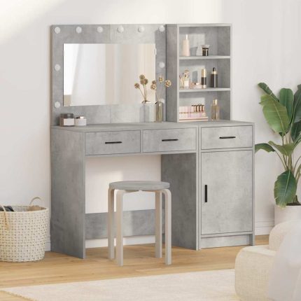 Novaro Öltözködőasztal 2 db Szürke 78,5 x 41 x 135 cm Szerelt Fa