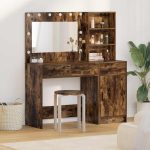 Novaro Öltözködőasztal 2 db Barna 78,5 x 41 x 135 cm Szerelt Fa