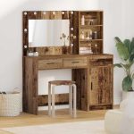 Novaro Öltözködőasztal 2 db Barna 78,5 x 41 x 135 cm Szerelt Fa