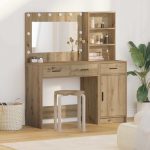 Novaro Öltözködőasztal 2 db Barna 78,5 x 41 x 135 cm Szerelt Fa