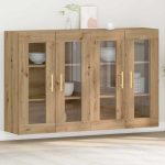 Novaro Fali Szekrények 2 db Artisan tölgy 69,5 x 34 x 90 cm Szerelt Fa
