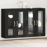 Novaro Fali Szekrények 2 db Fekete tölgy 69,5 x 34 x 90 cm Szerelt Fa