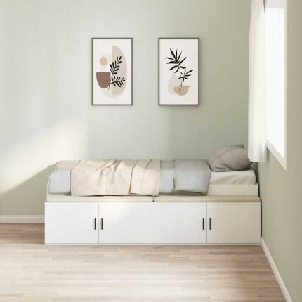 Novaro Ágykeret fiókkal tárolóval Fehér 100 x 200 cm Szerelt Fa