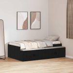 Novaro Ágykeret fiókkal tárolóval Fekete tölgy 90 x 190 cm Szerelt Fa