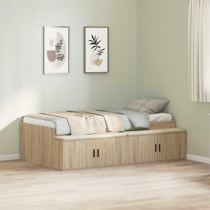 Novaro Ágykeret fiókkal tárolóval Sonoma tölgy 70 x 190 cm Szerelt Fa