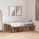 Novaro Ágykeret fiókkal tárolóval Füstölt tölgy 70 x 190 cm Szerelt Fa