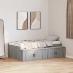 Novaro Ágykeret fiókkal tárolóval Szürke Sonoma 70 x 190 cm Szerelt Fa