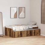 Novaro Ágykeret fiókkal tárolóval Öreg fa 70 x 190 cm Szerelt Fa