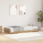 Novaro Ágykeret fiókkal tárolóval Artisan tölgy 90 x 200 cm Szerelt Fa