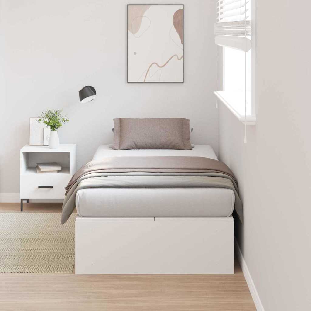 Novaro Ágykeret tárolóval tárolóval Fehér 80 x 200 cm Szerelt Fa