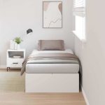 Novaro Ágykeret tárolóval tárolóval Fehér 90 x 190 cm Szerelt Fa