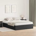 Novaro Ágykeret tárolóval ajtóval Fekete tölgy 135 x 190 cm Szerelt Fa