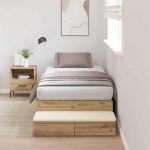 Novaro Ágykeret tárolóval fiókkal Artisan tölgy 100 cm Szerelt Fa