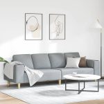 Novaro Nappali Kanapé Világosszürke 250 x 77 x 76 cm Poliészter