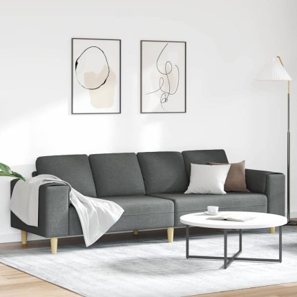 Novaro Nappali Kanapé Sötétszürke 250 x 77 x 76 cm Poliészter