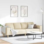 Novaro Nappali Kanapé Krém 250 x 77 x 76 cm Poliészter