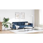 Novaro Nappali Kanapé Kék 250 x 77 x 76 cm Poliészter