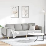 Novaro Nappali Kanapé Felhőszürke 250 x 77 x 76 cm Poliészter
