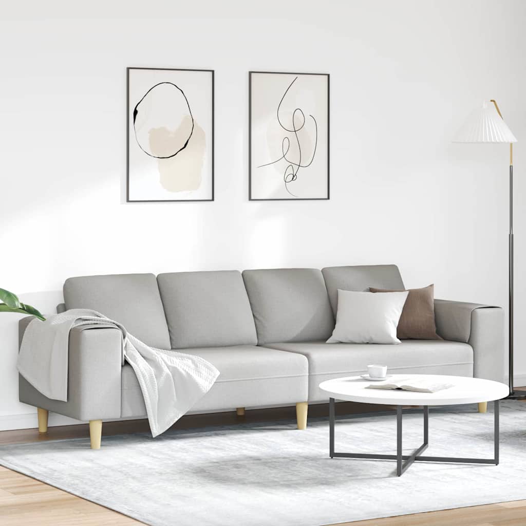 Novaro Nappali Kanapé Felhőszürke 250 x 77 x 76 cm Poliészter