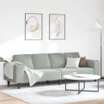 Novaro Nappali Kanapé Világosszürke 250 x 77 x 76 cm