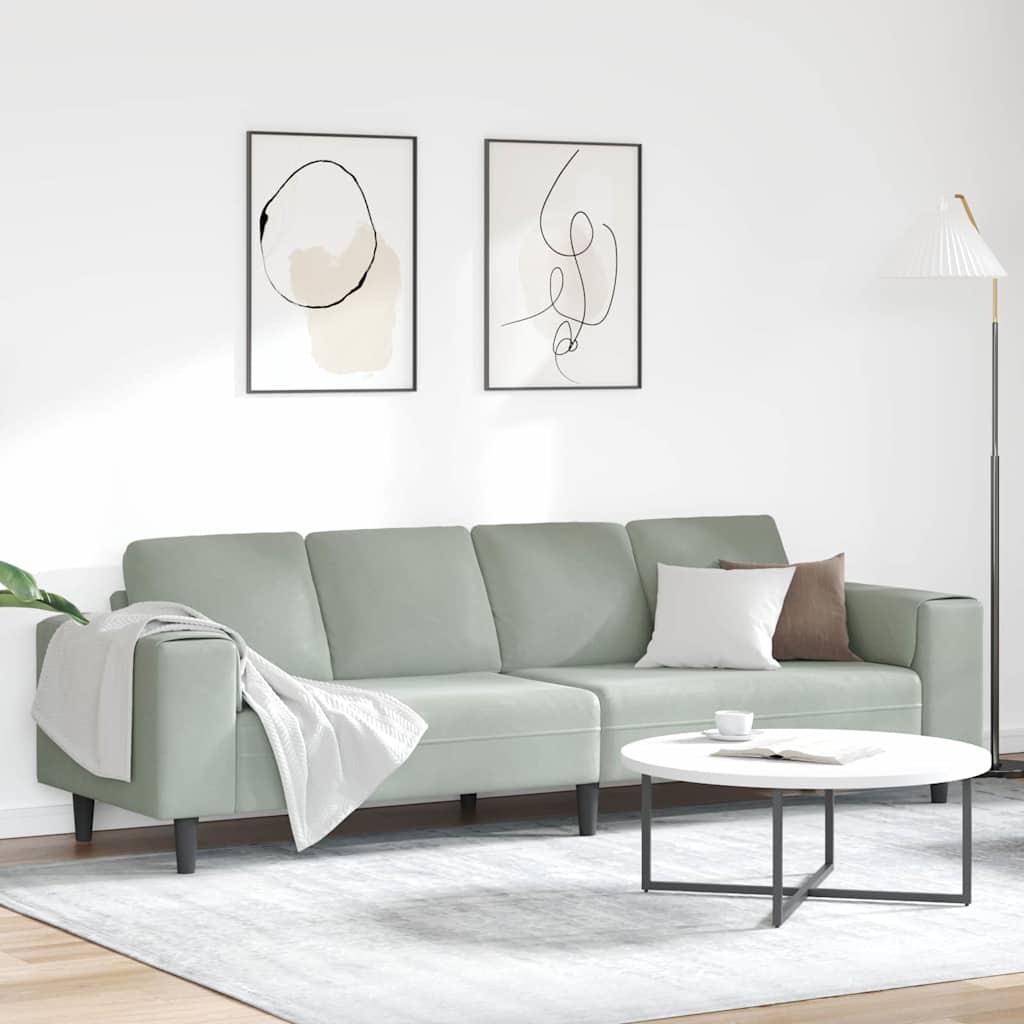 Novaro Nappali Kanapé Világosszürke 250 x 77 x 76 cm