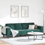 Novaro Nappali Kanapé Sötétzöld 250 x 77 x 76 cm