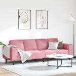 Novaro Nappali Kanapé Rózsaszín 250 x 77 x 76 cm