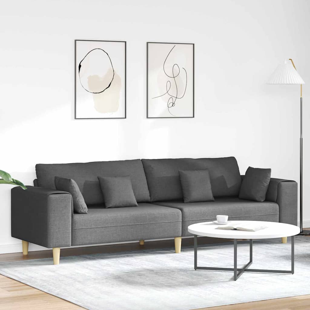 Novaro Kanapé Sötétszürke 250 x 77 x 76 cm szövet
