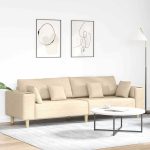 Novaro Kanapé Krém 250 x 77 x 76 cm szövet