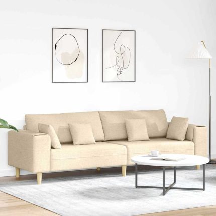 Novaro Kanapé Krém 250 x 77 x 76 cm szövet