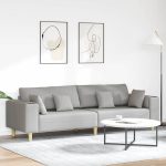 Novaro Kanapé Felhőszürke 250 x 77 x 76 cm szövet