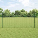 Novaro Beágyazott kerítésoszlop 44 db Zöld 160 cm Porszórt acél