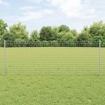 Novaro Beágyazott kerítésoszlop 22 db Ezüst 120 cm Porszórt acél