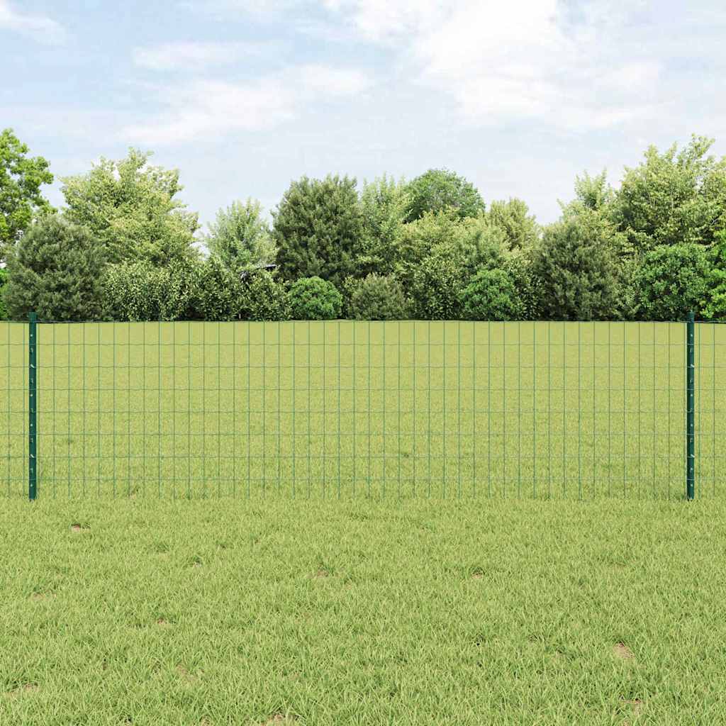 Novaro Európai kerítés oszloppal 50 x 0,6 m PVC-bevonatos acél Zöld