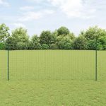 Novaro Európai kerítés oszloppal 10 x 1,4 m PVC-bevonatos acél Zöld