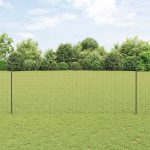 Novaro Európai kerítés oszloppal 10 x 1,4 m PVC-bevonatos acél Szürke