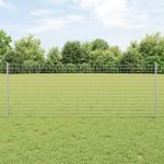 Novaro Európai kerítés oszloppal 10 x 0,8 m Horganyzott Acél Ezüst