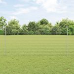 Novaro Európai kerítés oszloppal 10 x 1,5 m Horganyzott Acél Ezüst