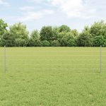 Novaro Európai kerítés oszloppal 50 x 0,6 m Horganyzott Acél Ezüst