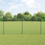 Novaro Lánccelpes kerítés oszloppal 10 x 1,4 m PVC-bevonatos acél Zöld