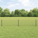 Novaro Lánccelpes kerítés oszloppal 10 x 0,4 m PVC-bevonatos acél Háló