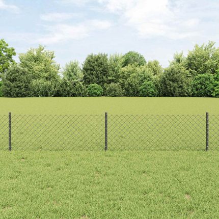 Novaro Lánccelpes kerítés oszloppal 10 x 0,4 m PVC-bevonatos acél Háló