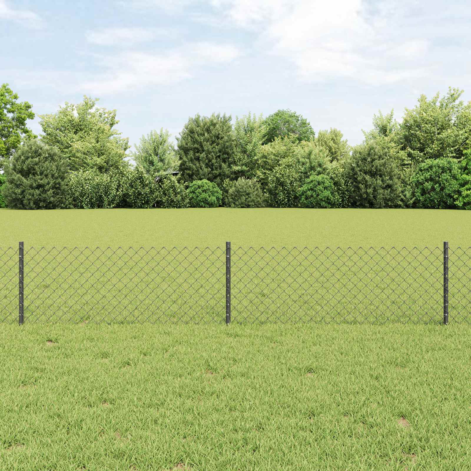 Novaro Lánccelpes kerítés oszloppal 10 x 0,4 m PVC-bevonatos acél Háló