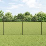 Novaro Lánccelpes kerítés oszloppal 10 x 1,6 m PVC-bevonatos acél Háló