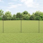Novaro Lánccelpes kerítés oszloppal 10 x 1,5 m PVC-bevonatos acél Háló