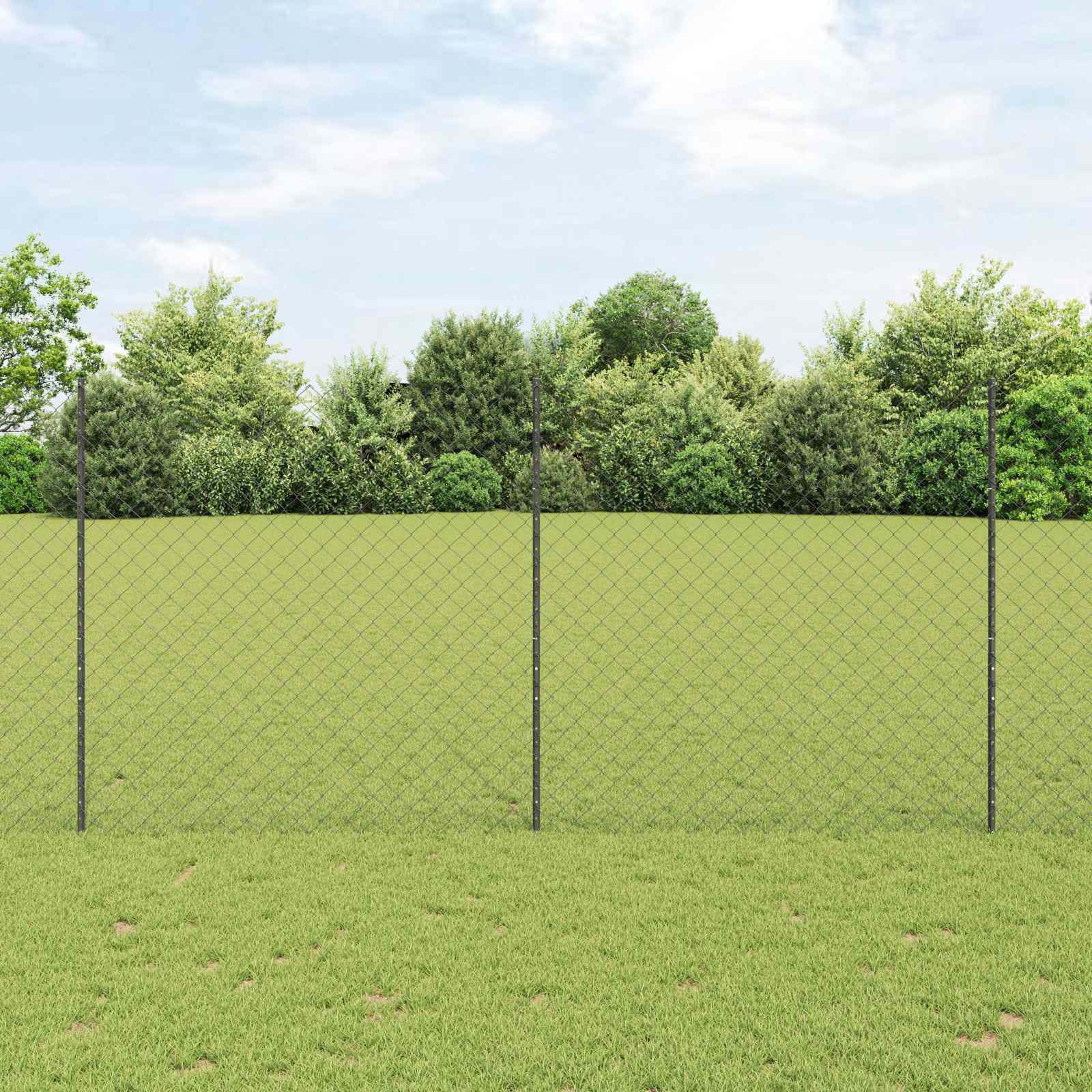 Novaro Lánccelpes kerítés oszloppal 10 x 1,6 m PVC-bevonatos acél Háló